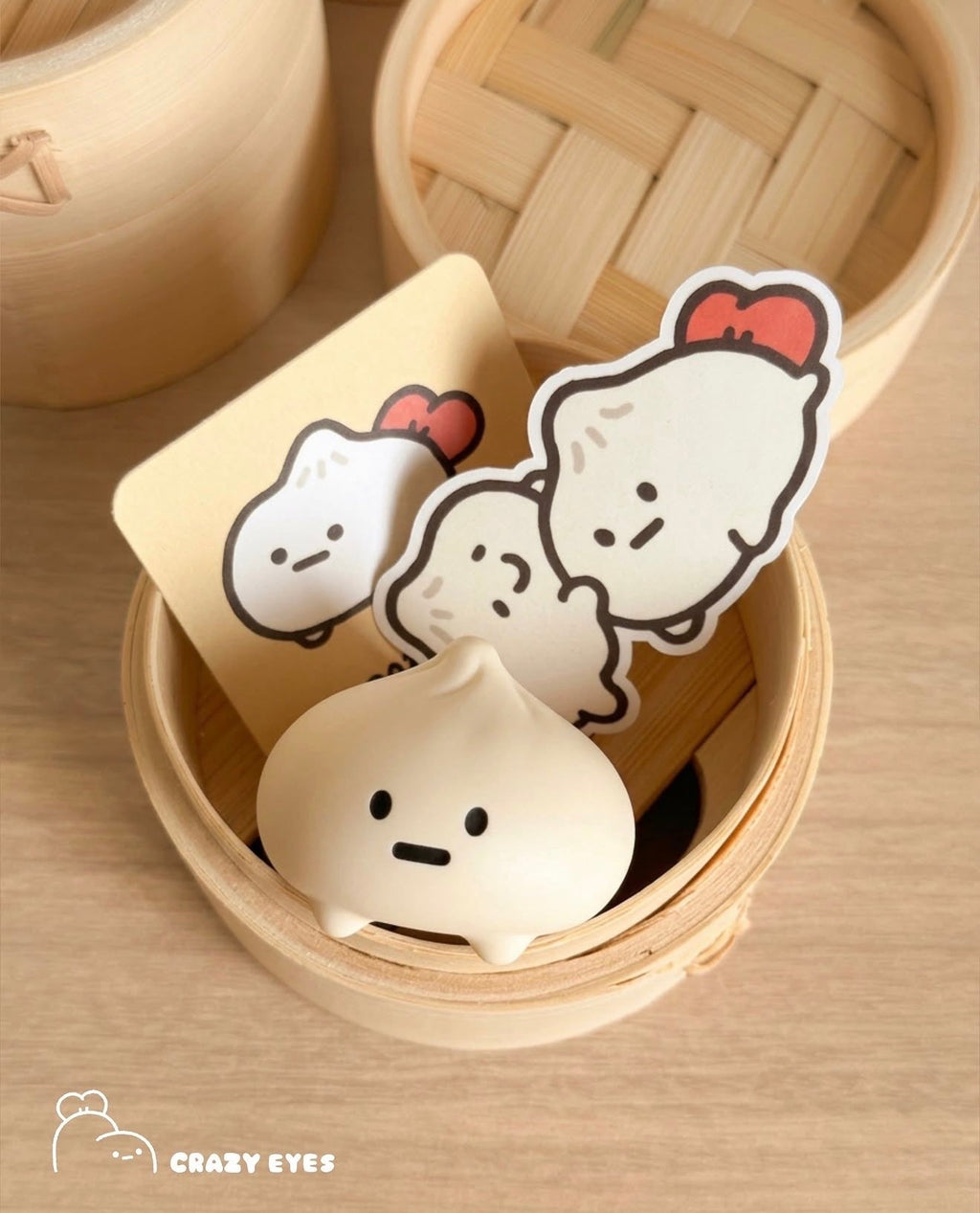 Soup Dumpling Shrimp Resin Blind Box by Crazy Eyes