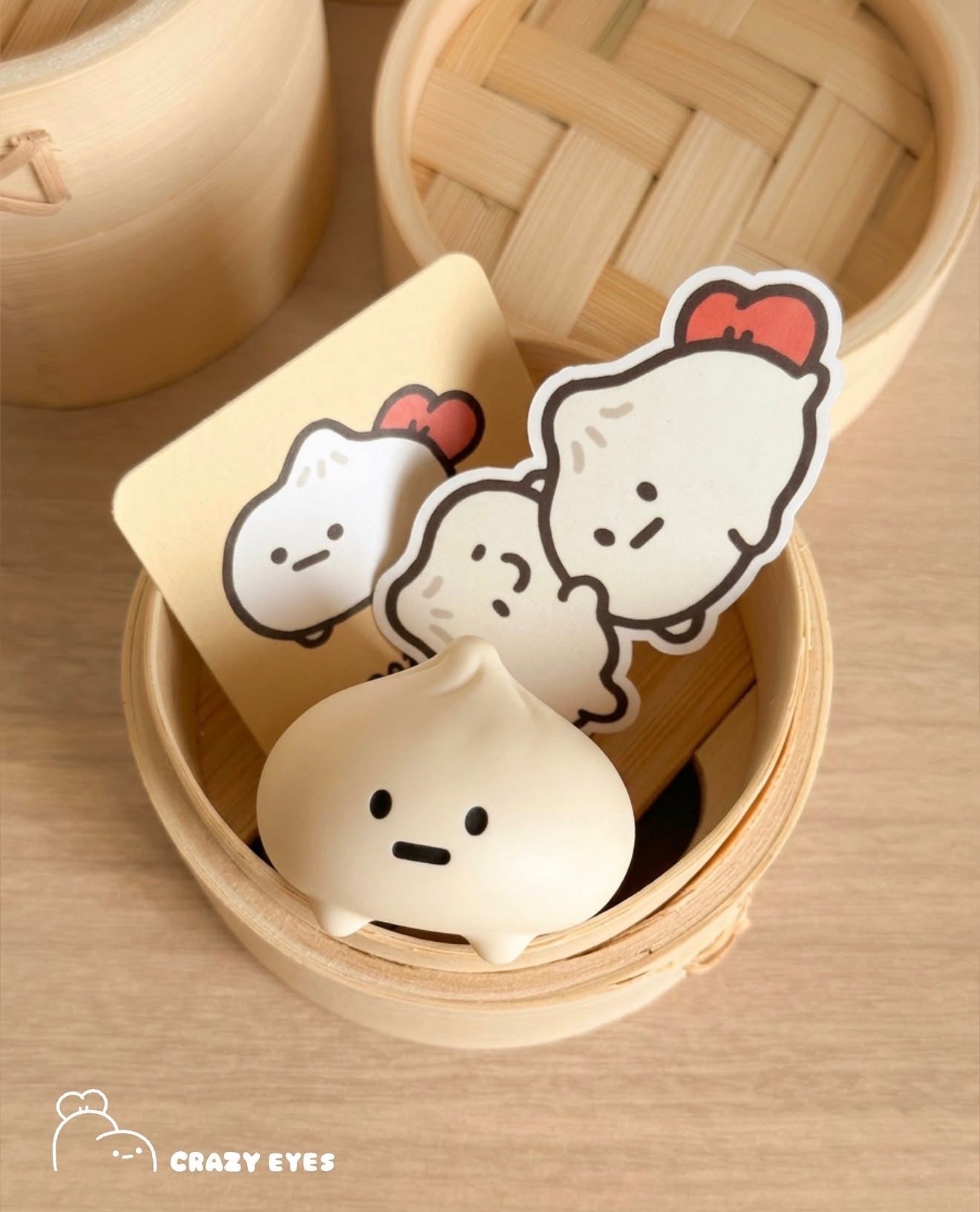 Soup Dumpling Shrimp Resin Blind Box by Crazy Eyes