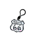 Pork Forkin’ Road Trip: We Ride or Die - Route 66 keychain by One Eyed Girl