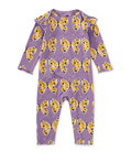 Butterflies Ruffle Shoulder Romper