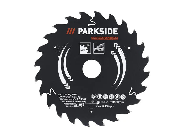 PARKSIDE PERFORMANCE® Lame de scie circulaire, 190 x 1,5 x 30 mm